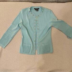 Per Se Sky Blue Knit Sweater